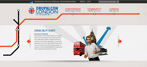 DrupalCon London website at launch