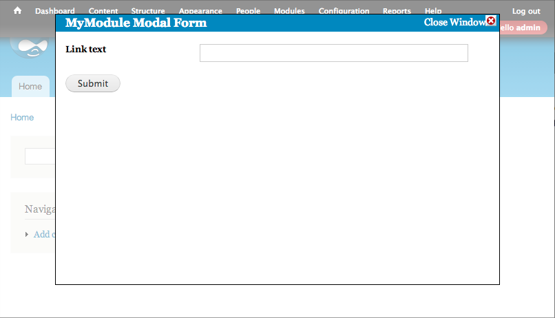 Labs modal example