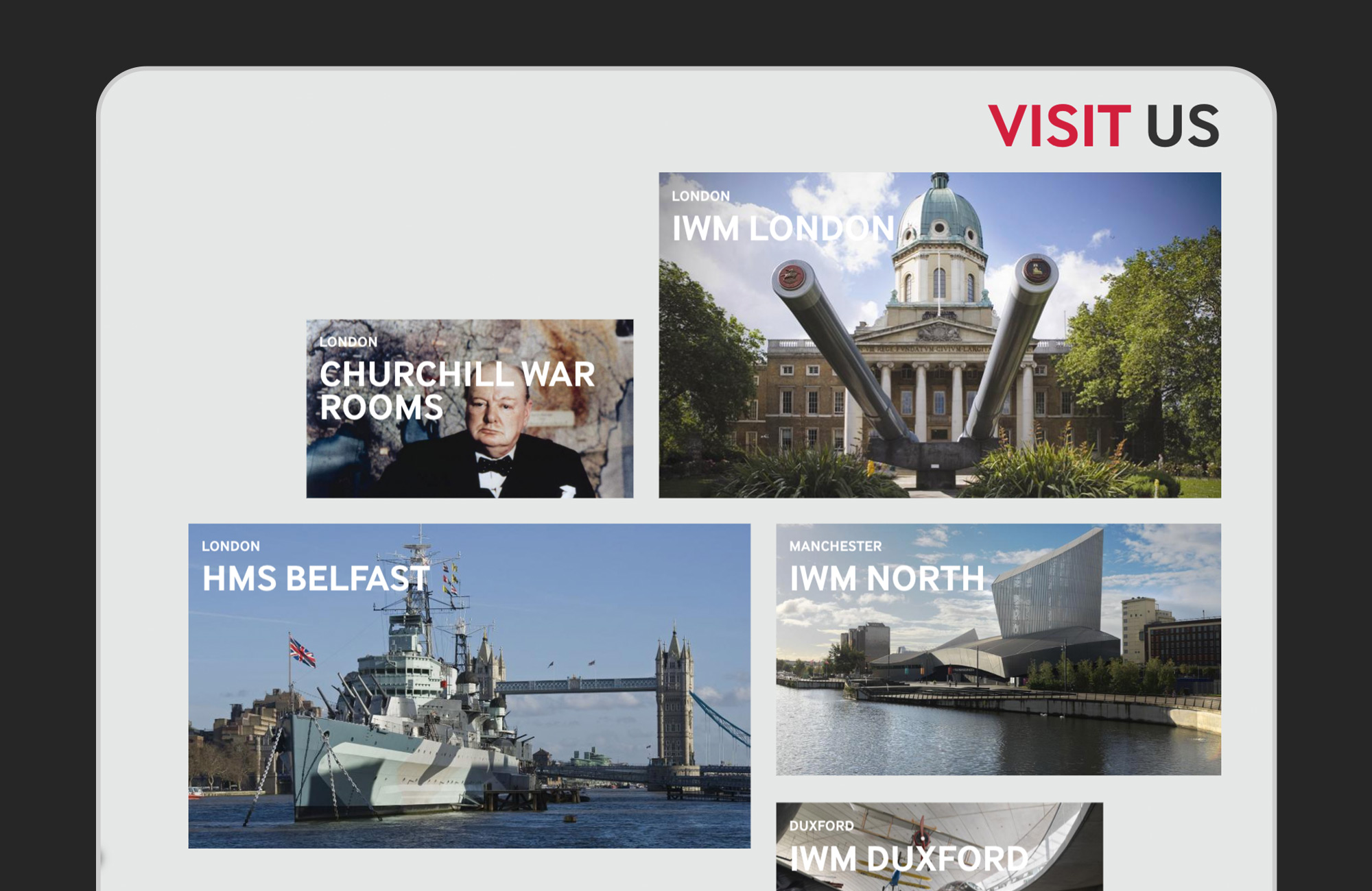 Imperial War Museums website screenshot