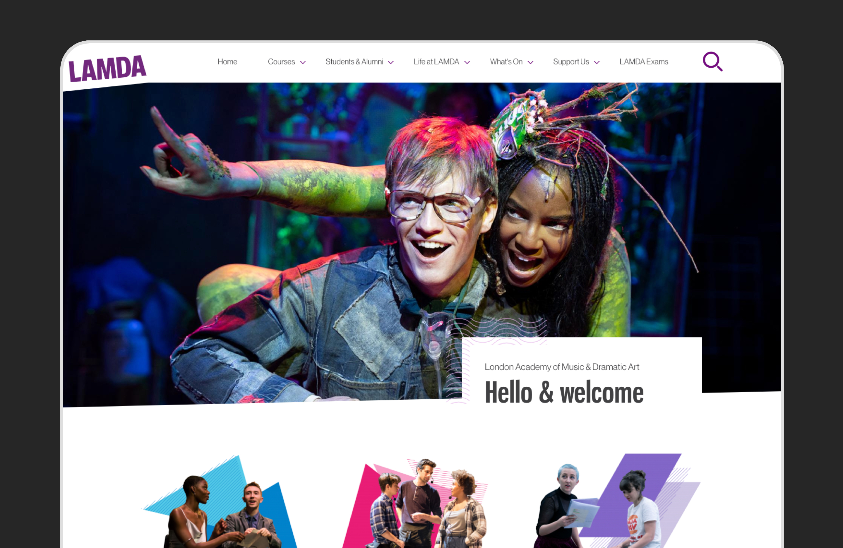 LAMDA website screenshot